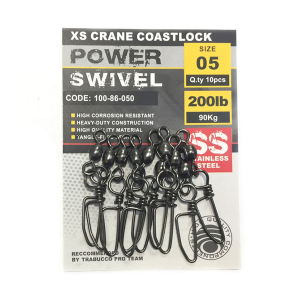 Карабин с вертлюгом Trabucco Power Swivel SS #05 (200lb)
